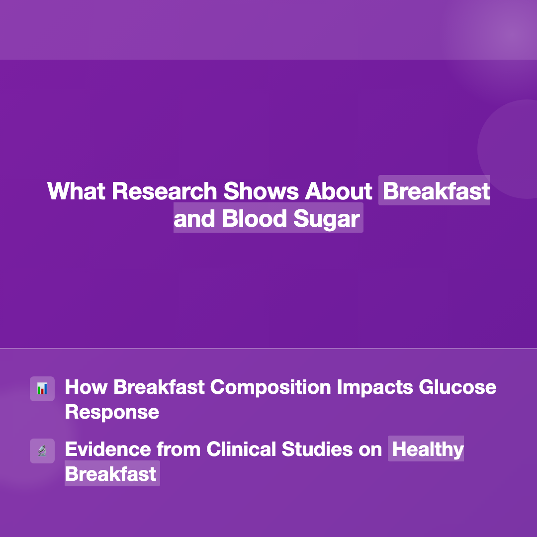 What Research Shows About Breakfast and Blood Sugar - healthy breakfast for blood sugar