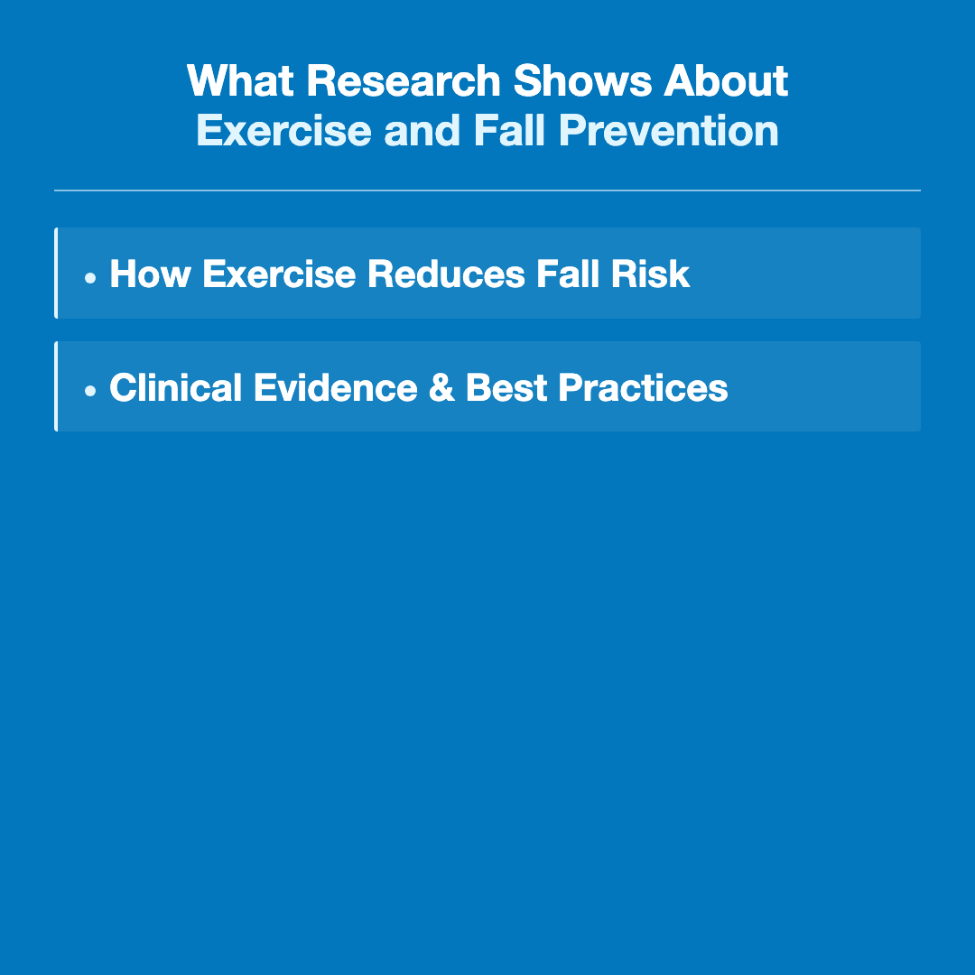 What Research Shows About Exercise and Fall Prevention - fall prevention exercises older adults