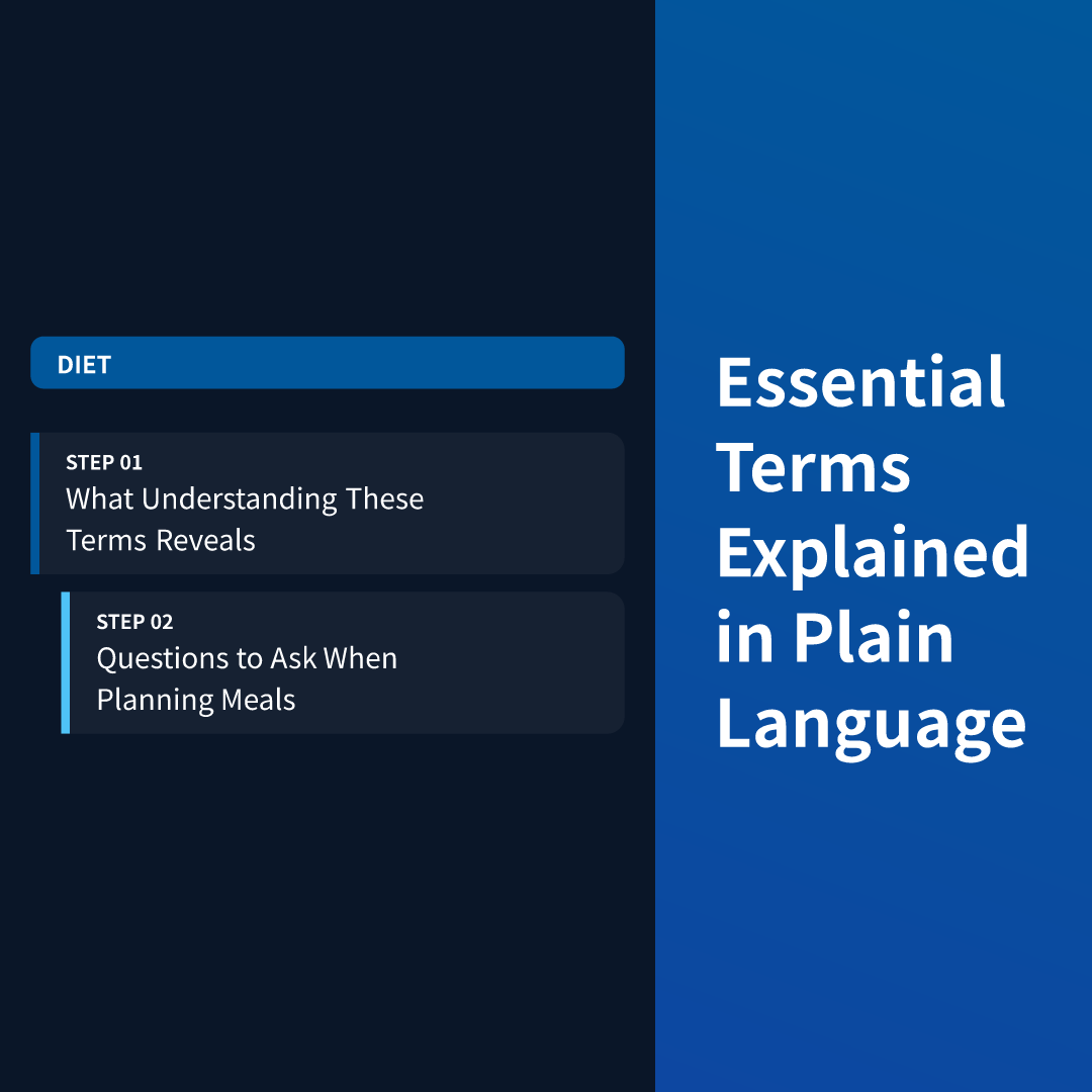 Essential Terms Explained in Plain Language - balanced diet basics for beginners