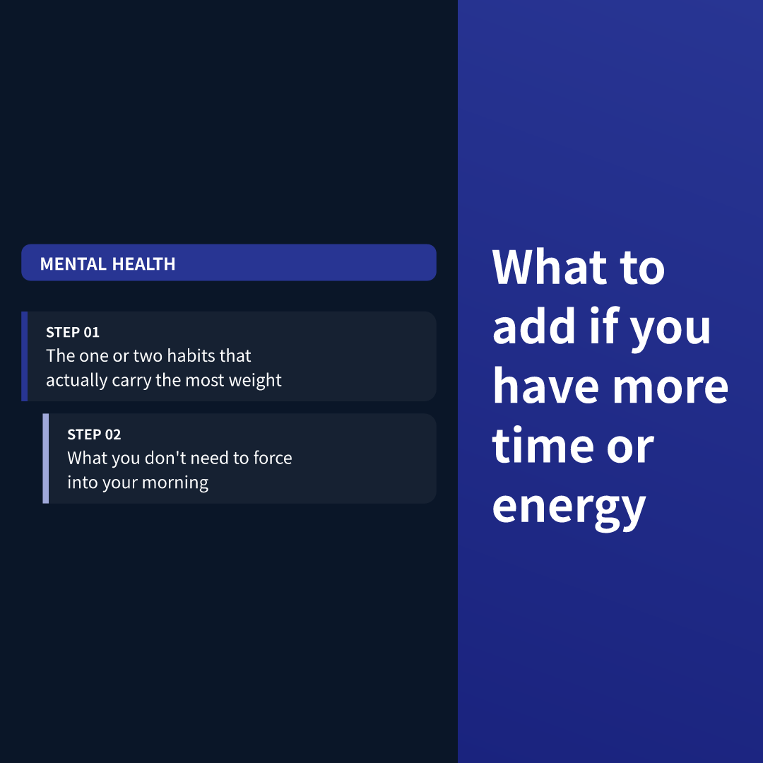 What to add if you have more time or energy