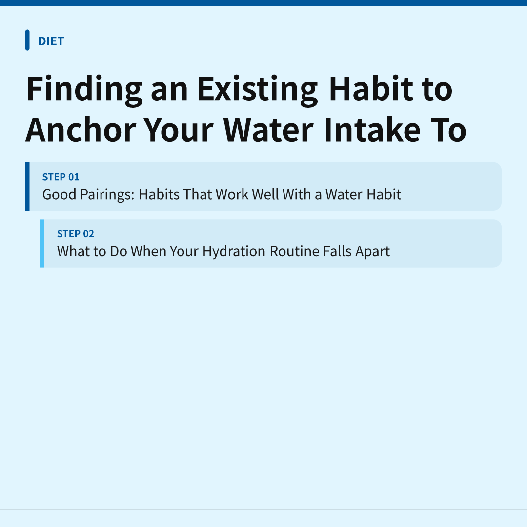 Finding an Existing Habit to Anchor Your Water Intake To - hydration goals how much water is enough daily