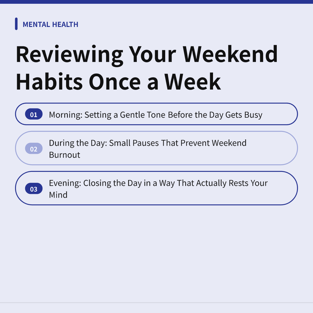 Reviewing Your Weekend Habits Once a Week