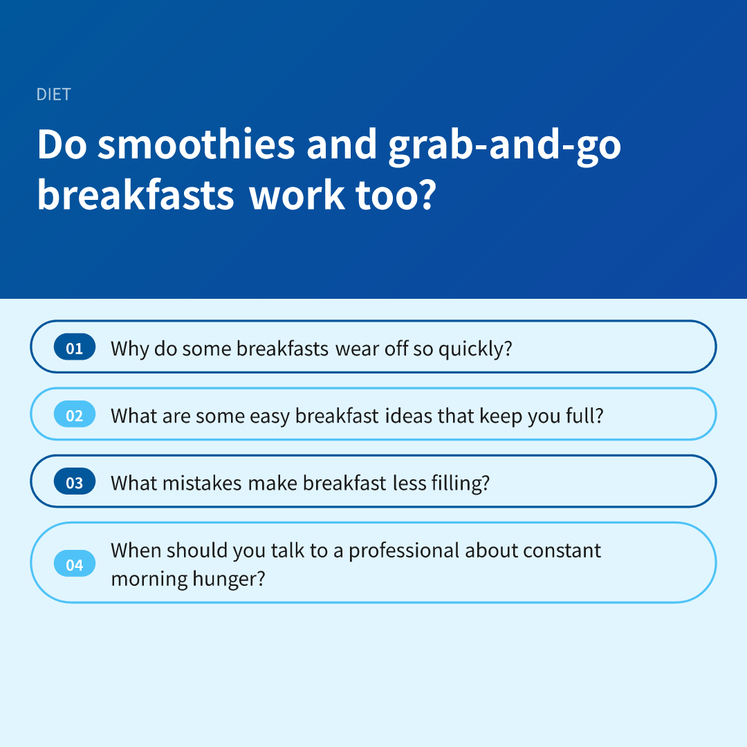 Do smoothies and grab-and-go breakfasts work too?