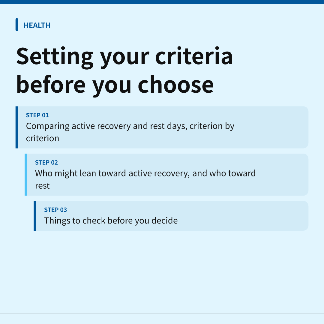 Setting your criteria before you choose