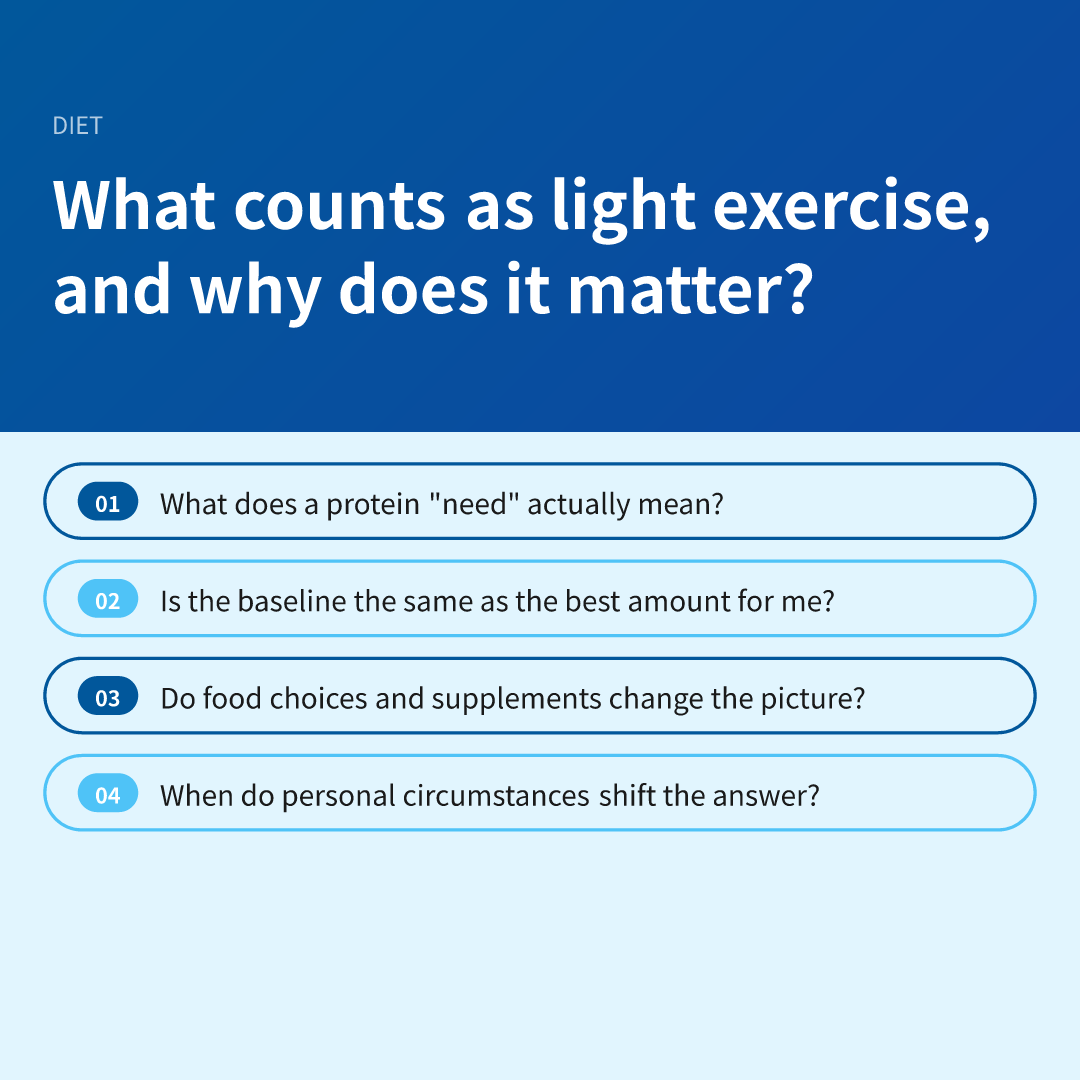 What counts as light exercise, and why does it matter?