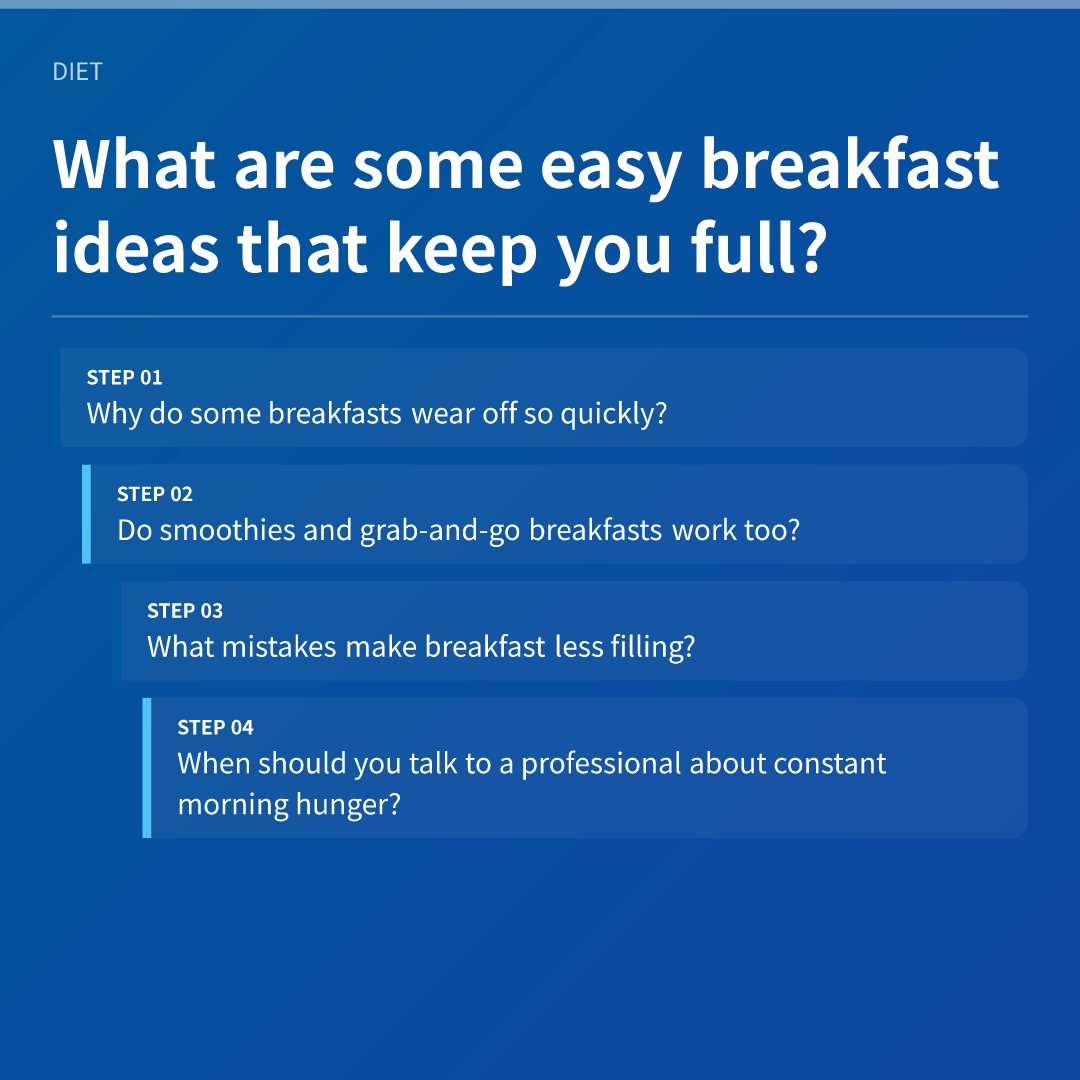 What are some easy breakfast ideas that keep you full?