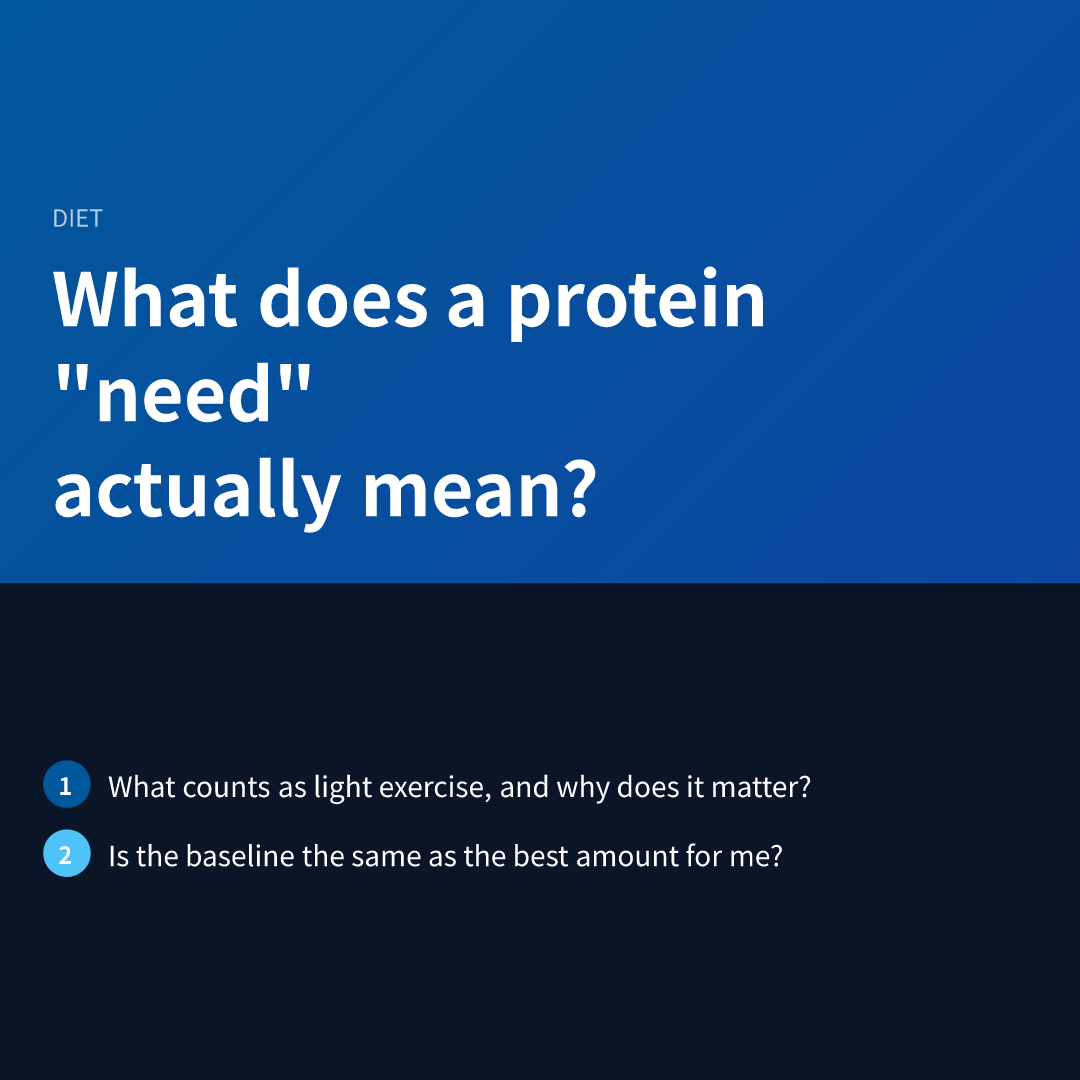 What does a protein "need" actually mean?