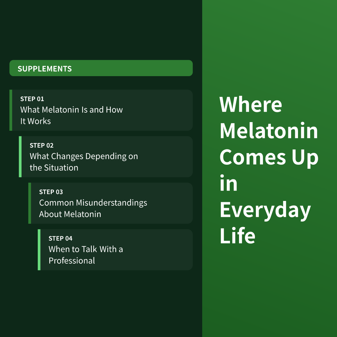 Where Melatonin Comes Up in Everyday Life